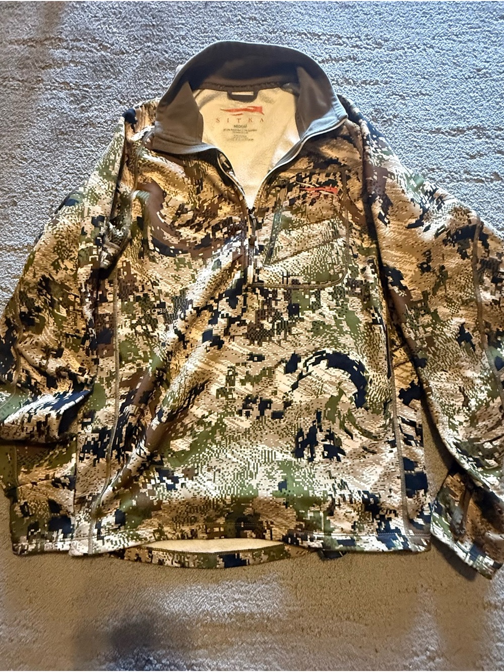 Sitka Men's Camouflage Half-Zip Hunting Pullover - Green/Black/Tan